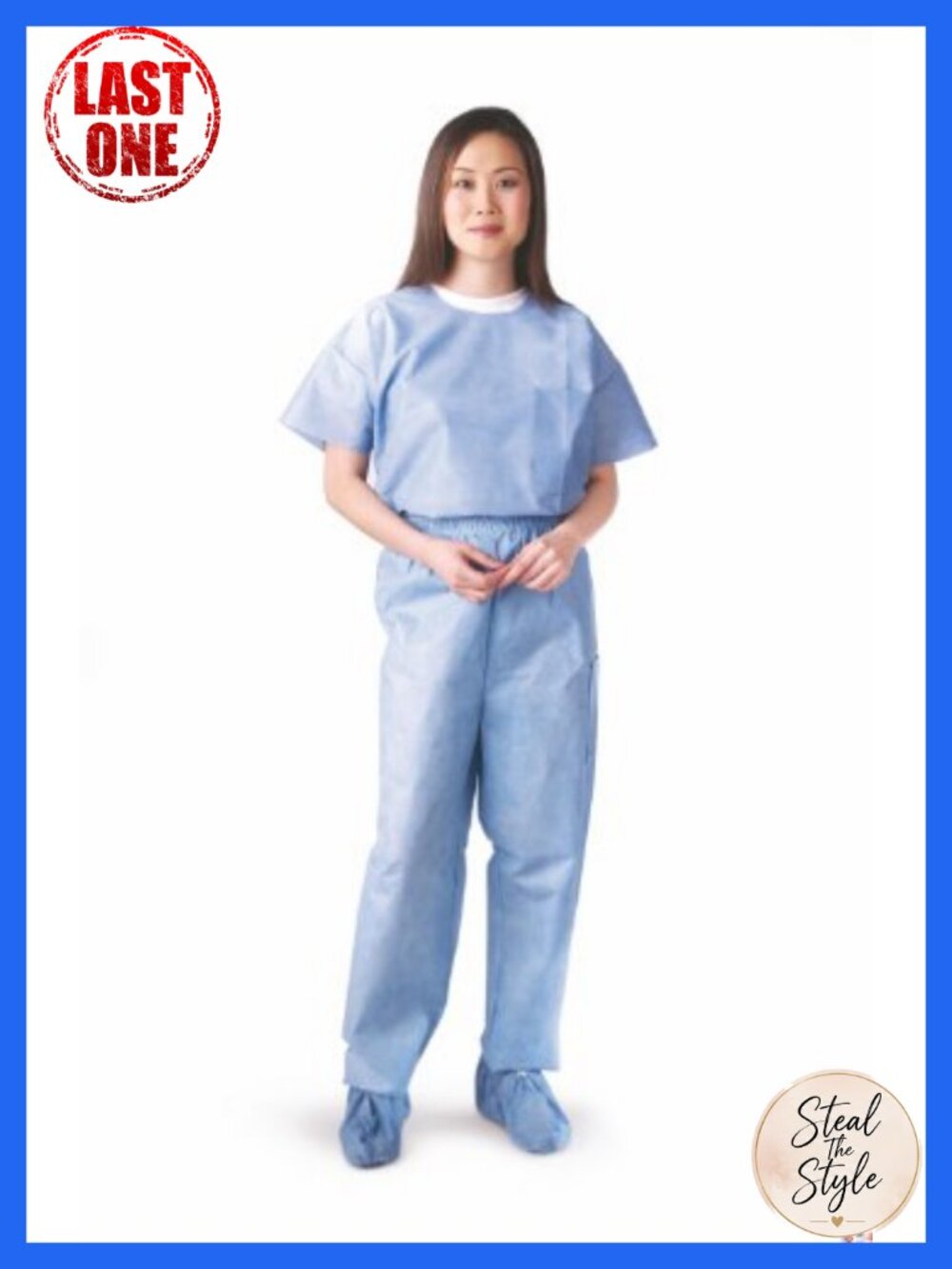 Disposable Scrub Pants Elastic Waist Medical Uniform Bottoms
